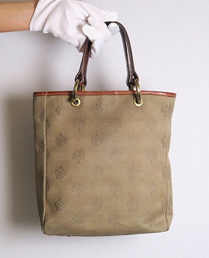 Mulberry Bucket Bag, £30, Handbags, Green, Fabric/Leather, Front view